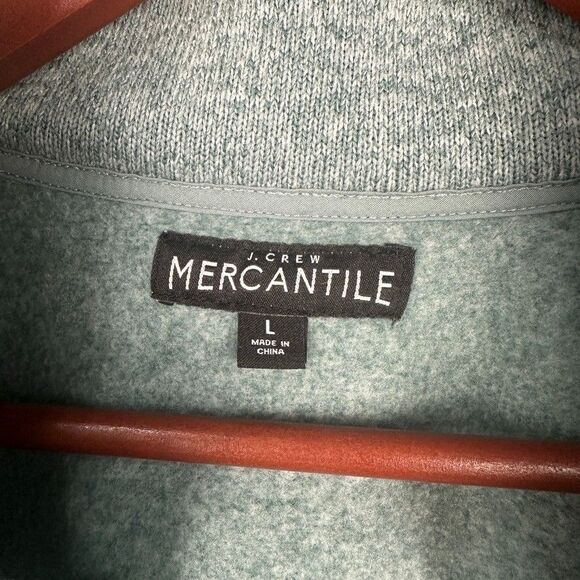 J. Crew Mercantile Womens Pullover Sweater 1/4 Zip Large Blue Sweatshirt Quarter - Picture 2 of 5